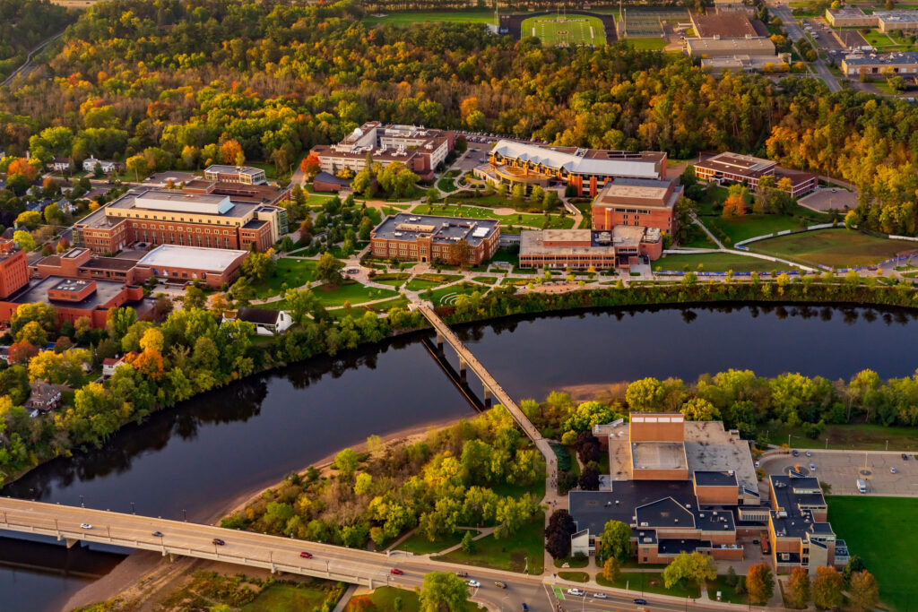 Aerial photo of UW-Eau Claire