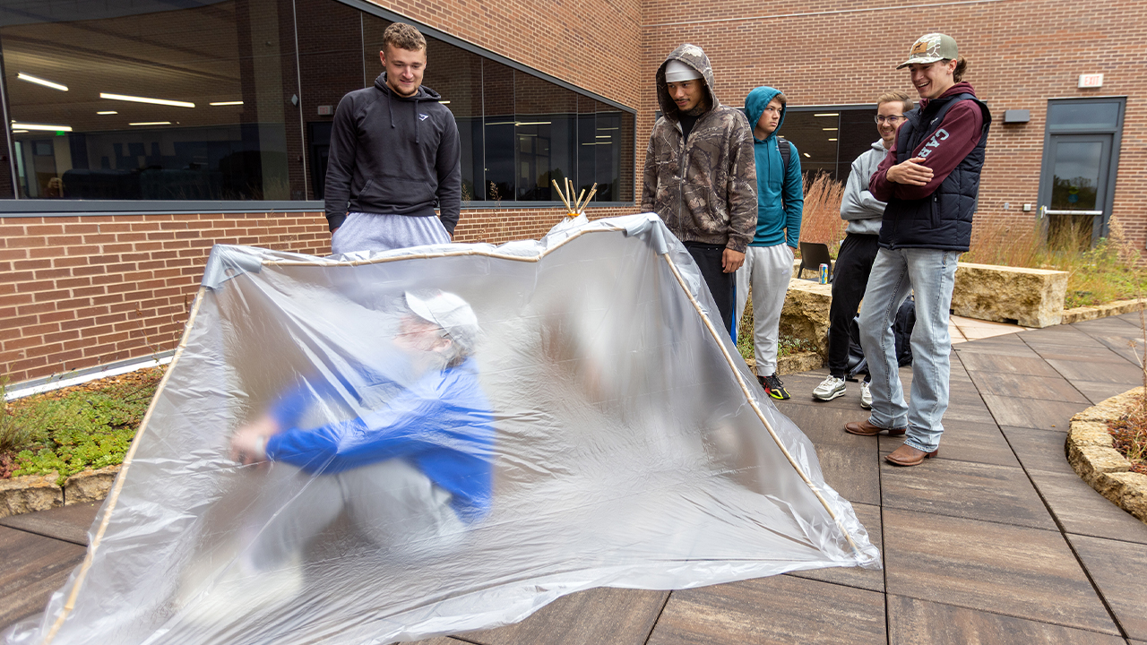 Learning to thrive and survive: students use high-tech to build the ultimate in survival accommodations