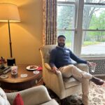 Universities of Wisconsin participant seated at the May 1, 2025, Shared Governance Council reception at Brittingham House in Madison, Wisconsin.