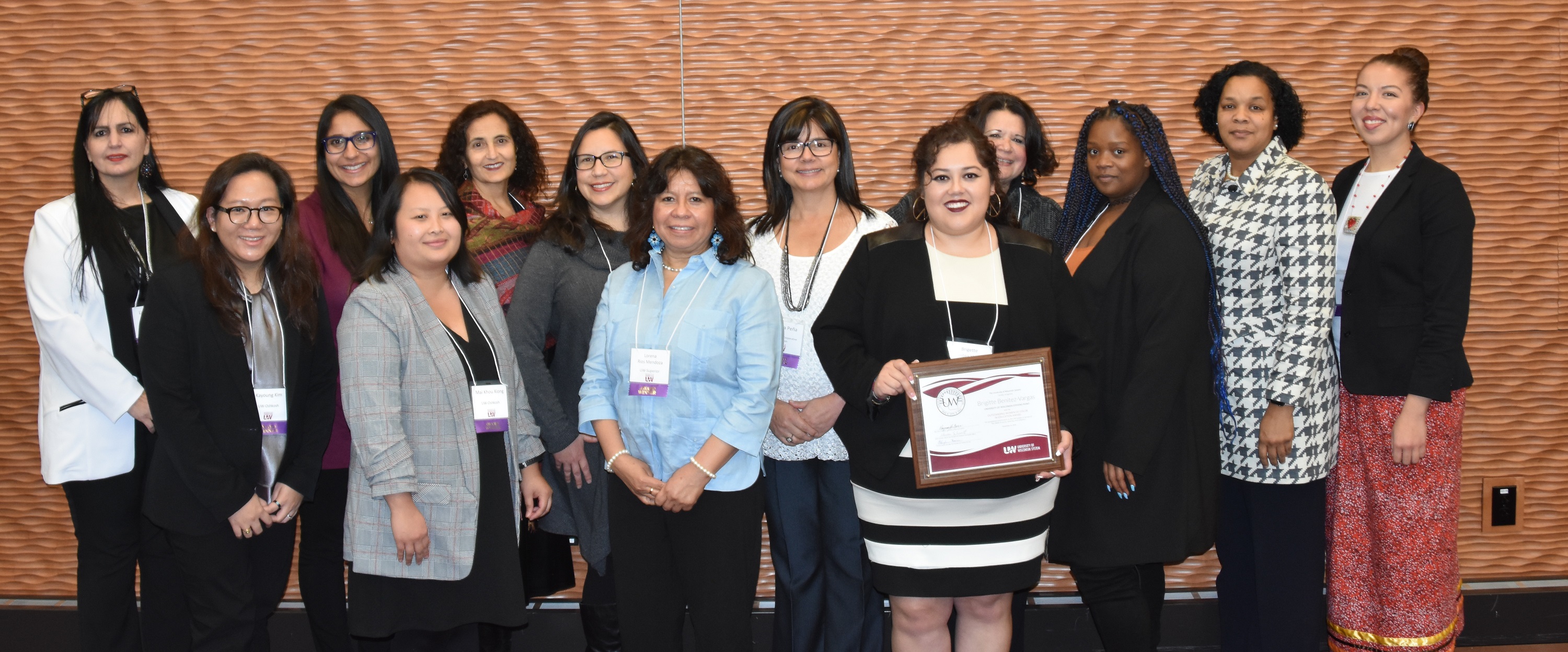 Group photo of Outstanding Women of Color Award recipients