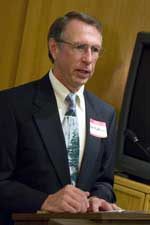 Prof. Max Anderson accepts the award to an academic department or program.