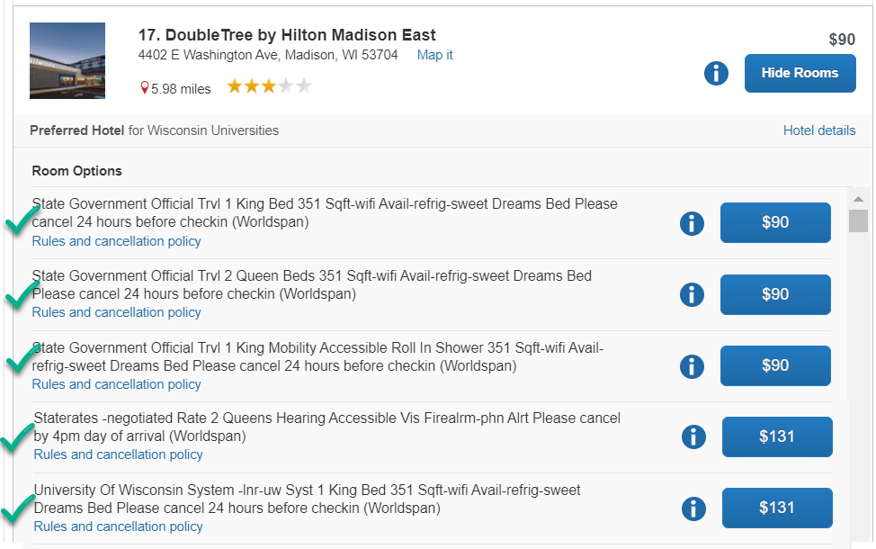 Eligible State Government Rates Snapshot